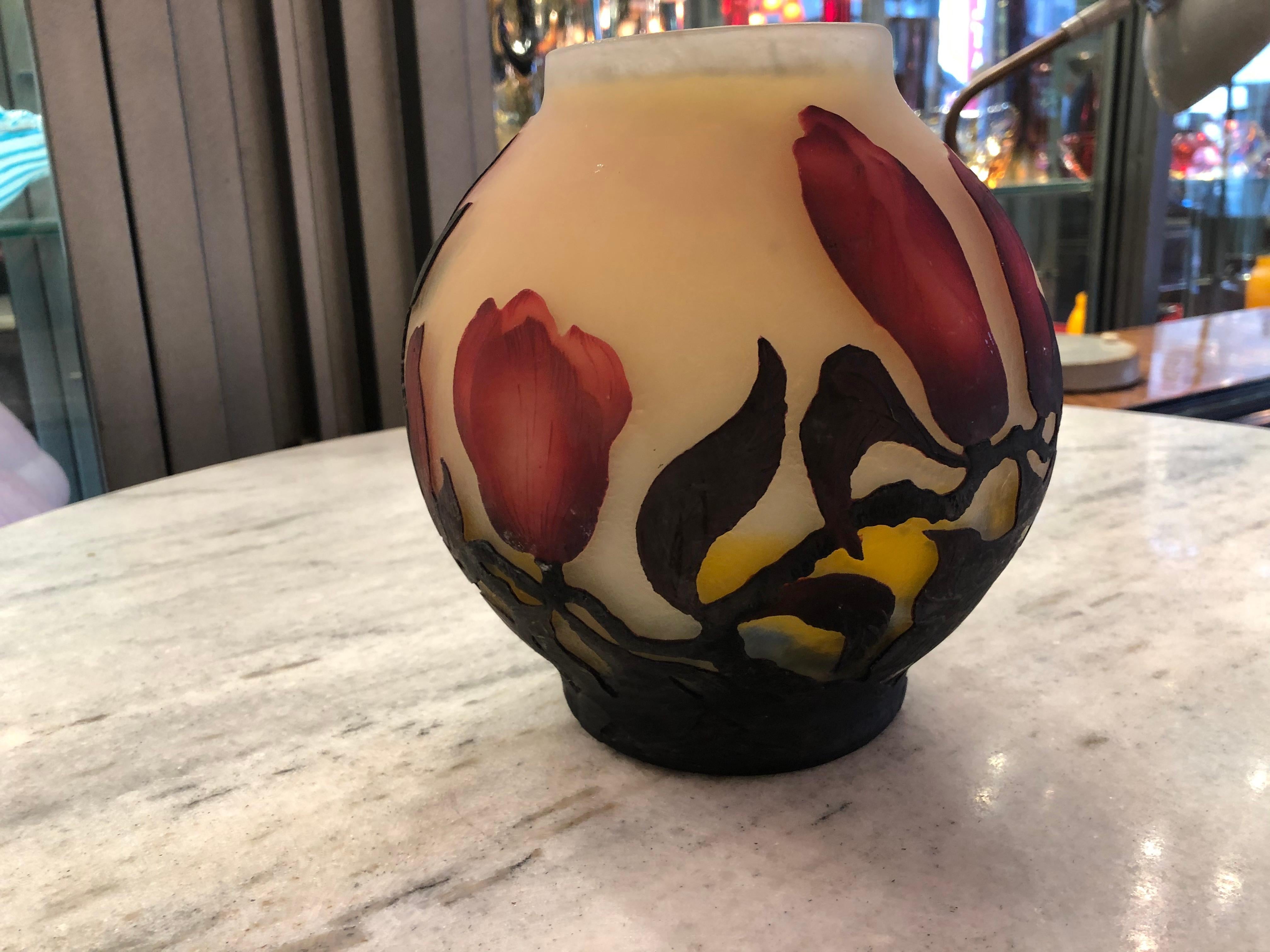 Vase, Sign: Muller Fres Luneville,  Style: Jugendstil, Art Nouveau, Liberty For Sale 6