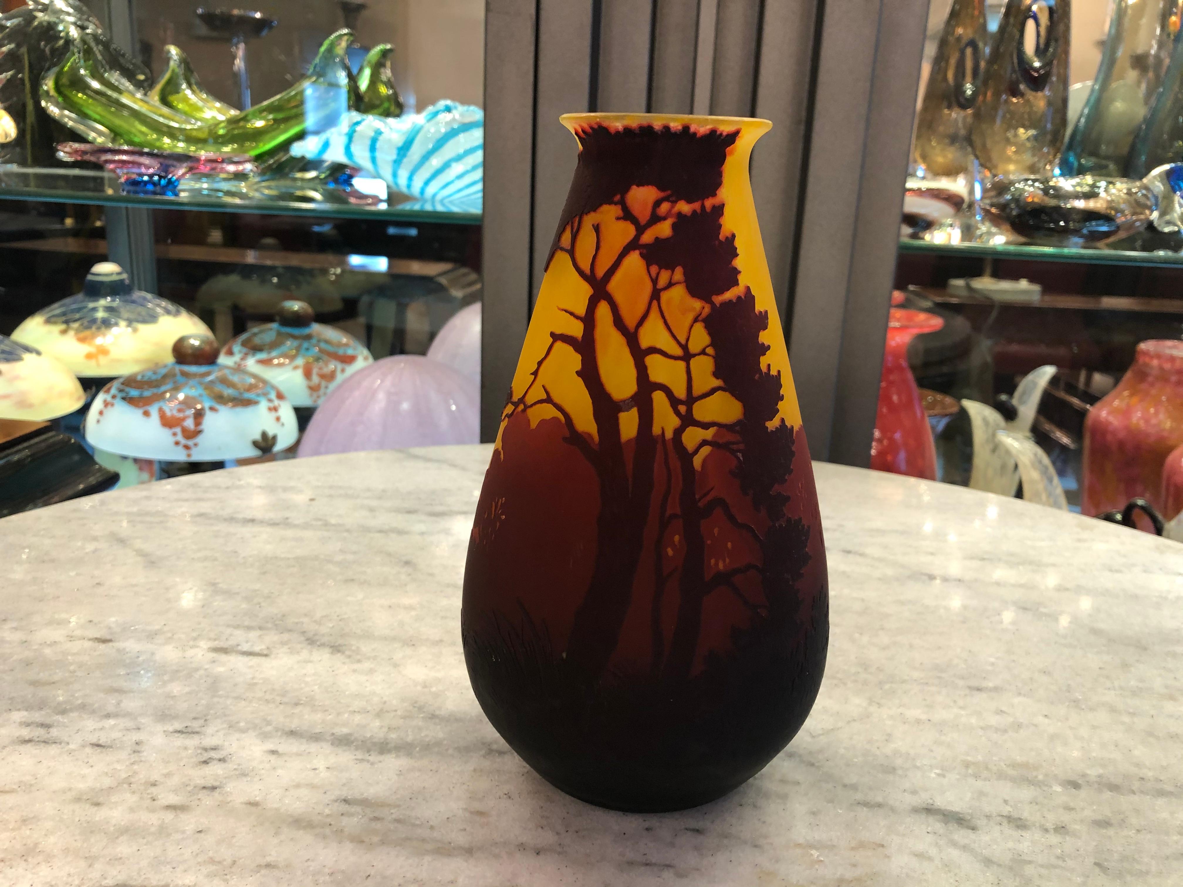 Vase, Sign: Muller Fres Luneville,  Style: Jugendstil, Art Nouveau, Liberty For Sale 8
