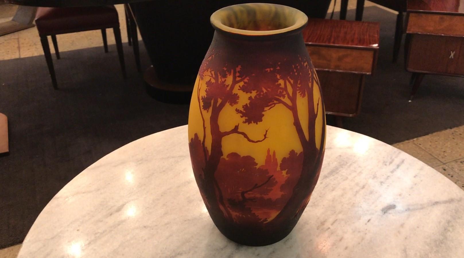 Vase, signé Muller Fres Luneville  Style : Jugendstil, Art nouveau, Liberty en vente 9
