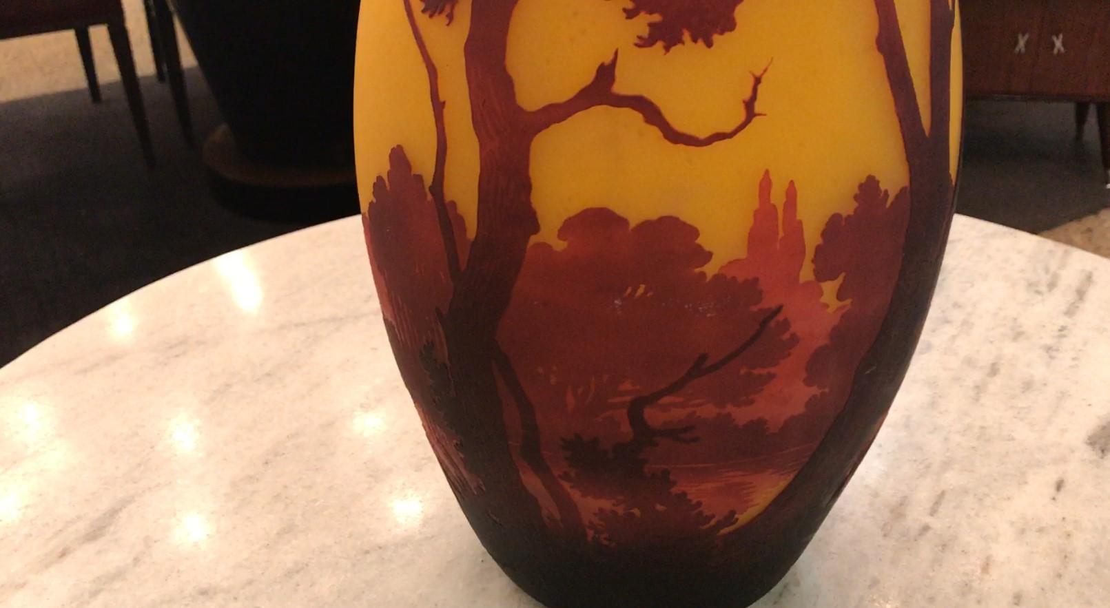 Vase, signé Muller Fres Luneville  Style : Jugendstil, Art nouveau, Liberty en vente 10