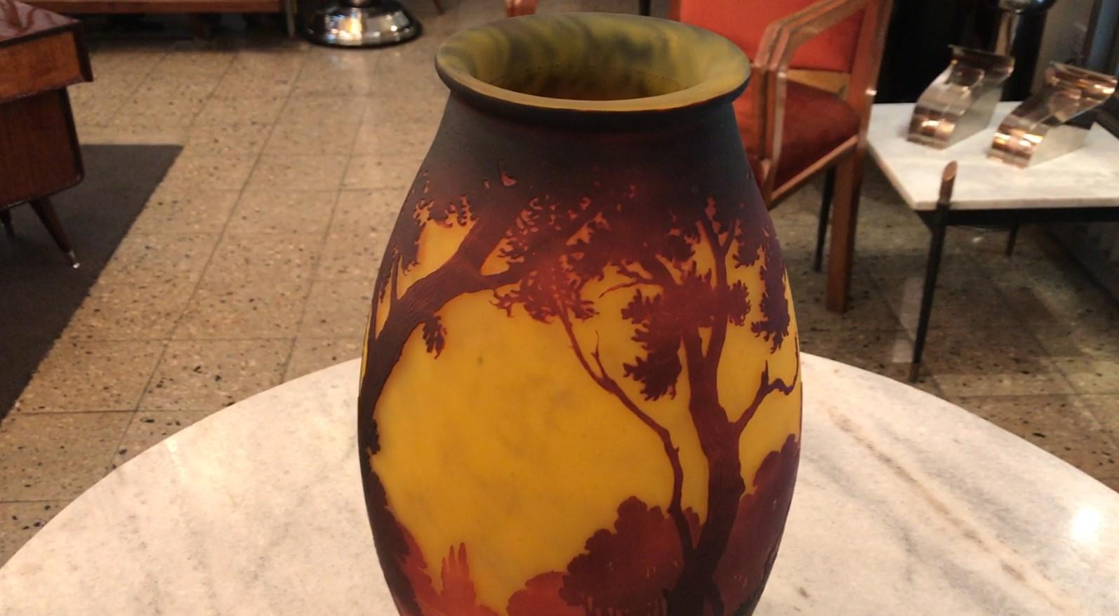 Vase, Sign: Muller Fres Luneville,  Style: Jugendstil, Art Nouveau, Liberty For Sale 12
