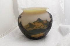 Vase, Sign: Muller Fres Luneville, Style: Jugendstil, Art Nouveau, liberty