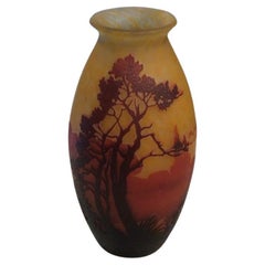 Antique Vase, Sign: Muller Fres Luneville,  Style: Jugendstil, Art Nouveau, Liberty