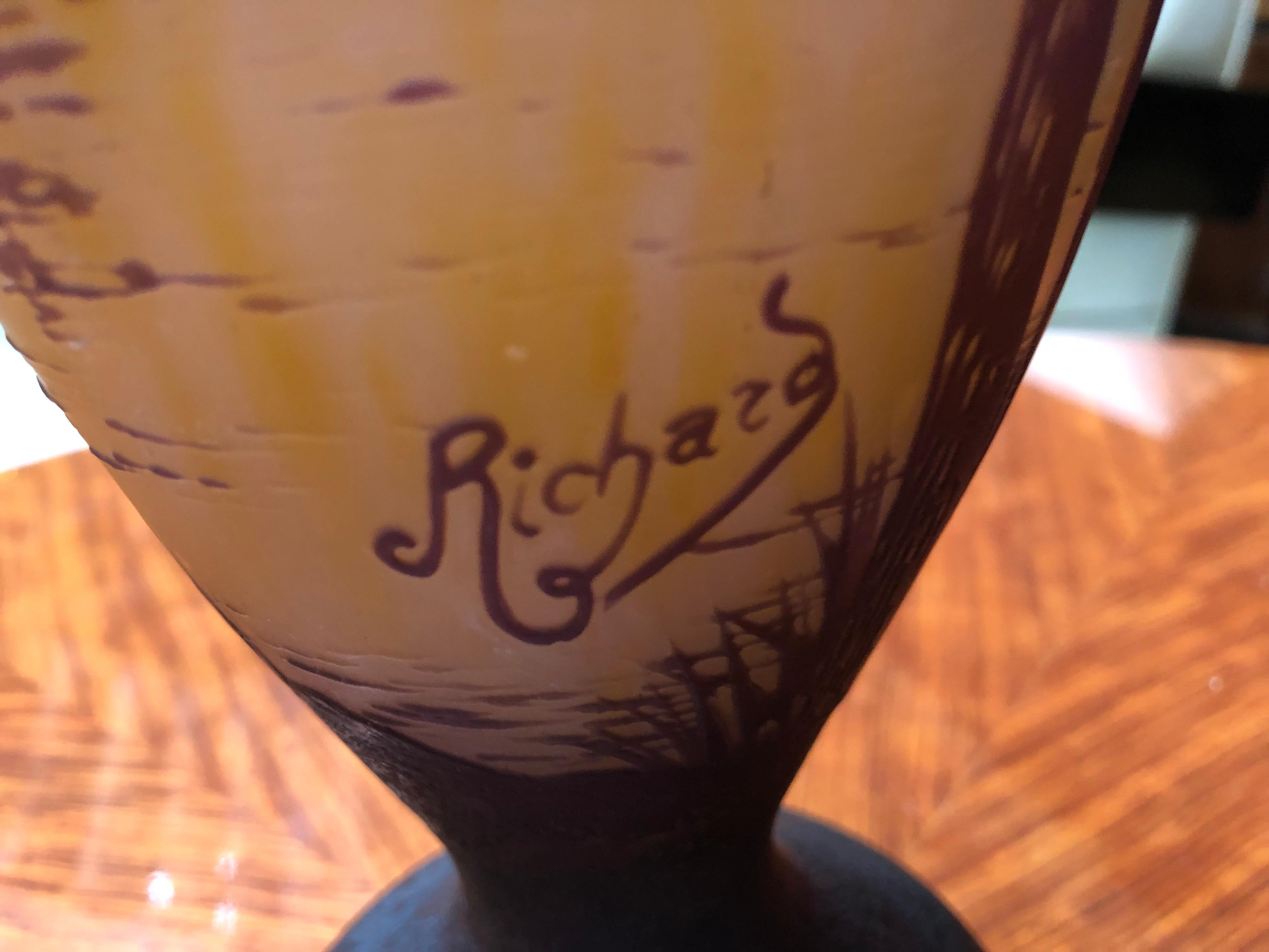 Vase Sign: Richard, Jugendstil, Art Nouveau, Liberty In Good Condition For Sale In Ciudad Autónoma Buenos Aires, C