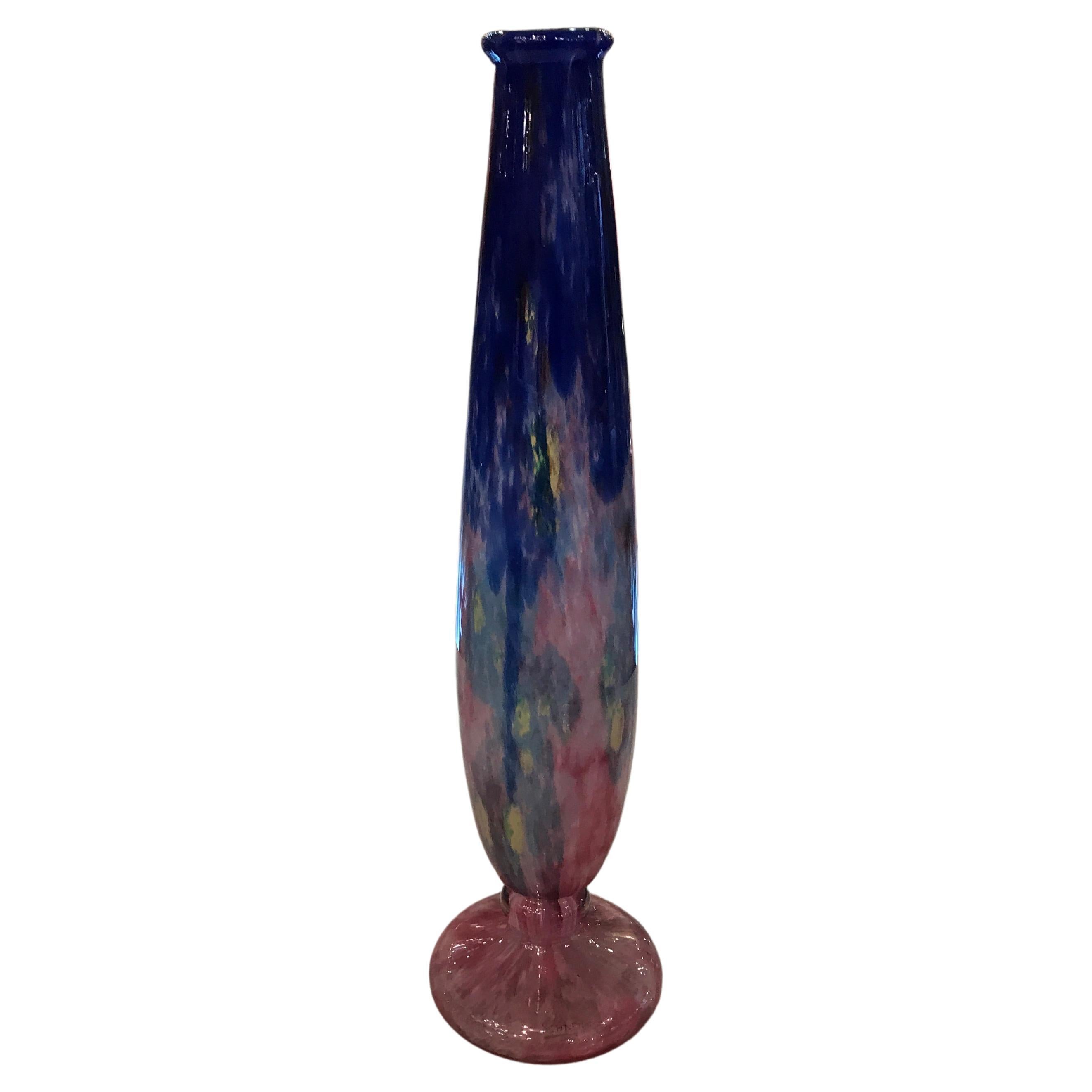 Vase Signe : Schneider ( Decoración Jade ), 1922, Style : Art déco en vente