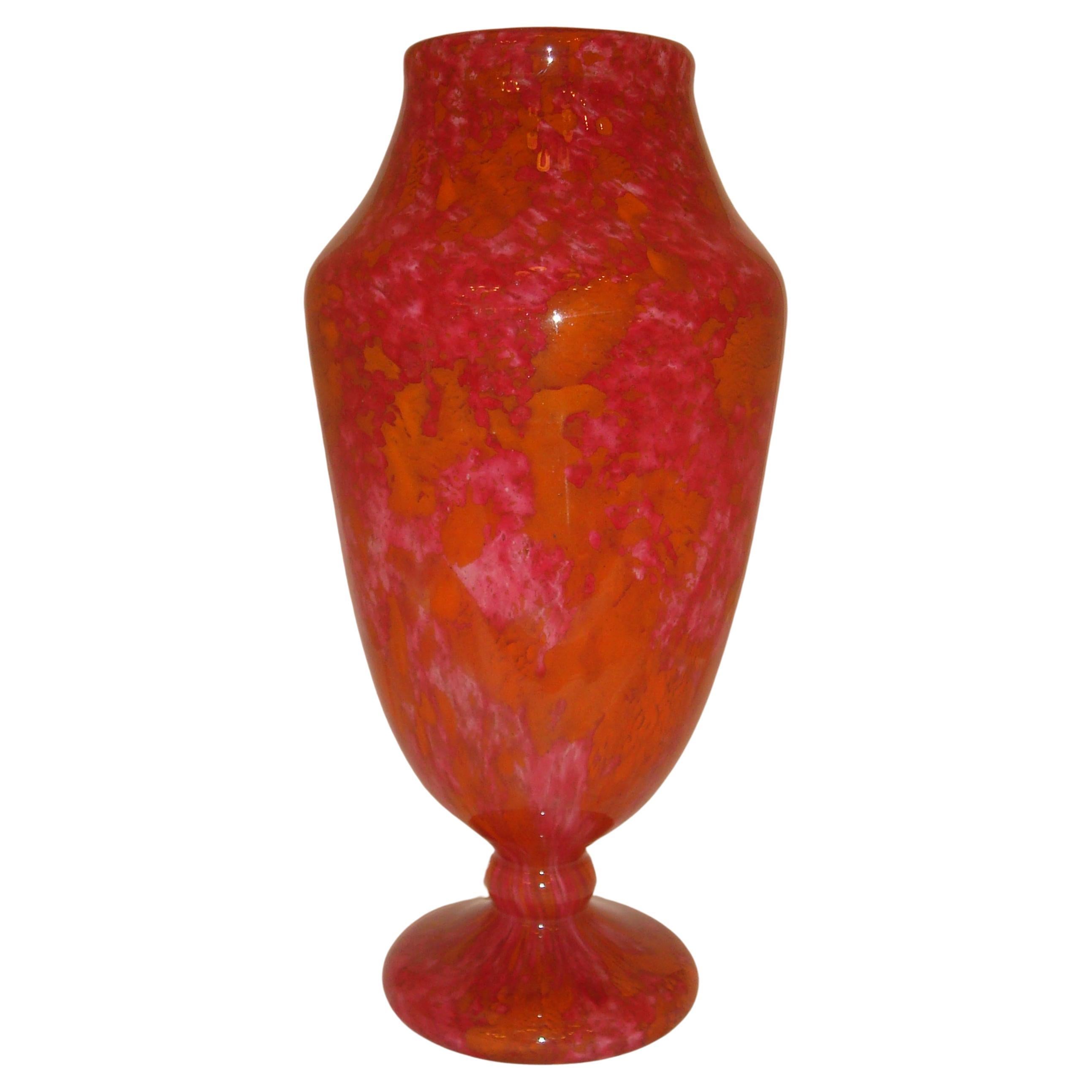 Vase Sign: Schneider ( Decoration Jade), France, with application, 1924 For Sale