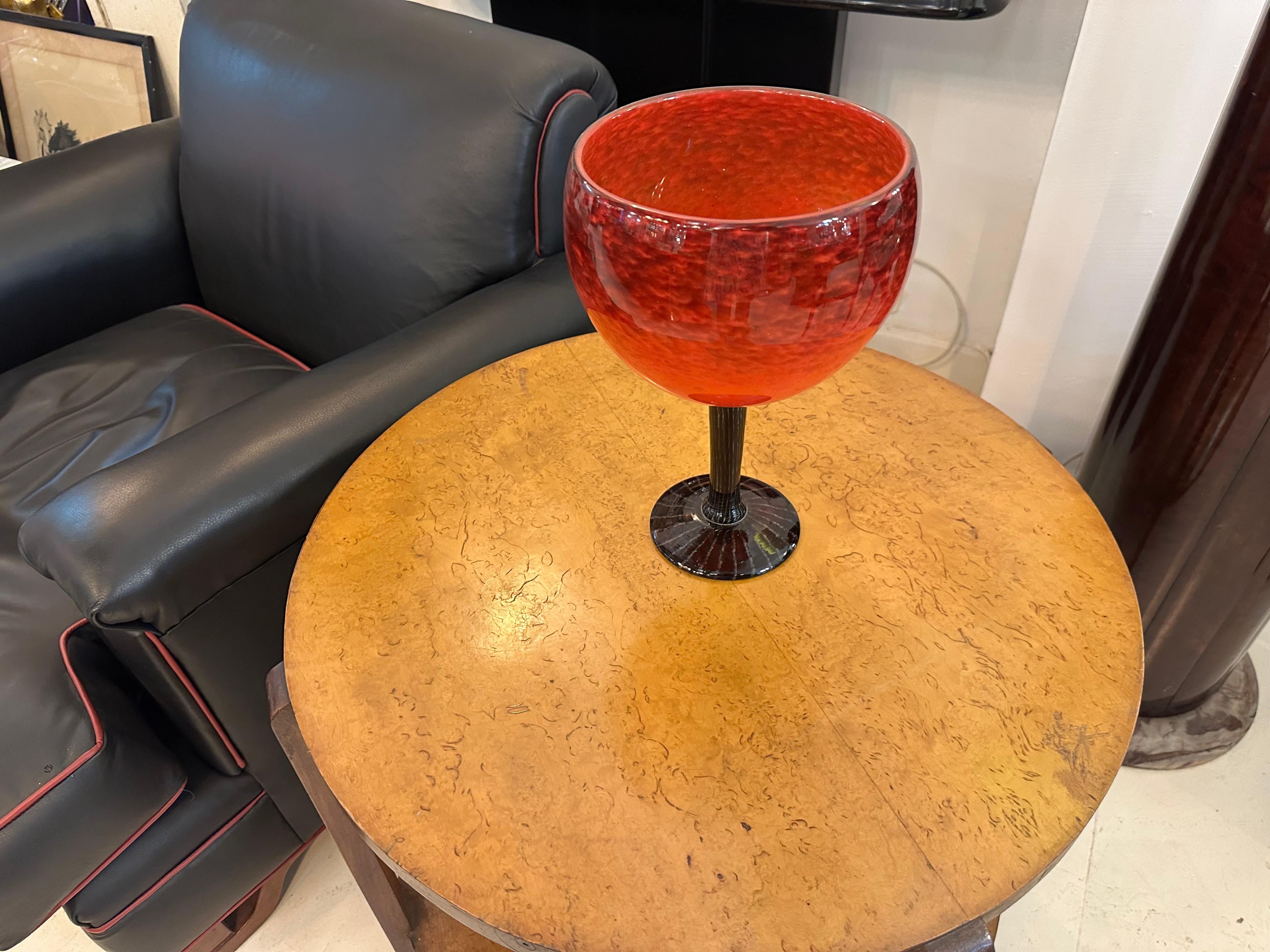 Florero Signo: Schneider, Francia ( Decoración Jade ) (Coupe) Francés en venta