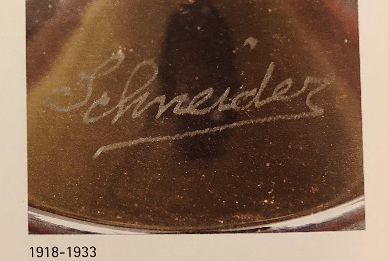 Vasenschild: Schneider  (Cup Jade-Dekoration), 1922, Stil: Art déco im Angebot 7