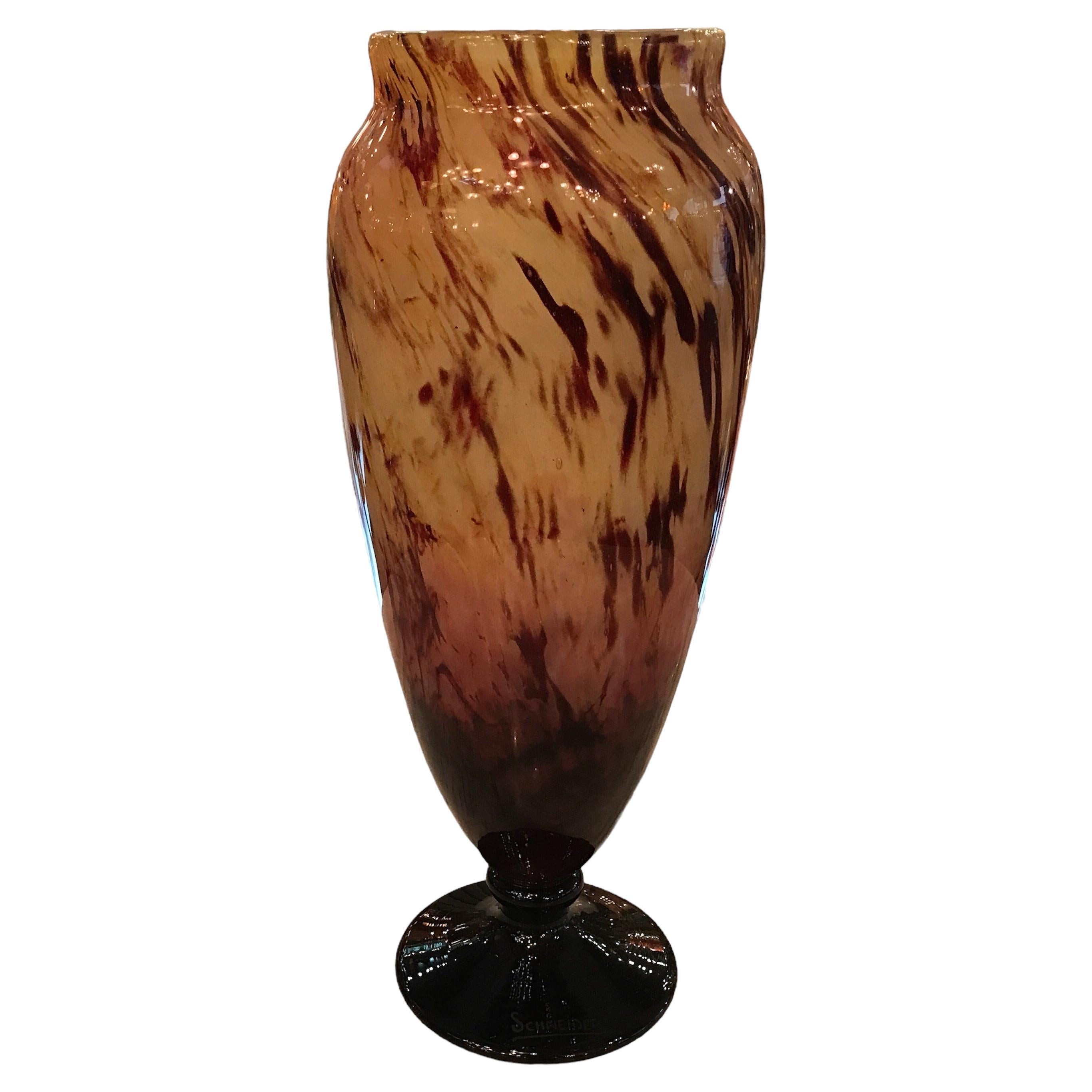 Vase Sign: Schneider ( Marbrines Decoration ), 1924, Style: Art Deco For Sale