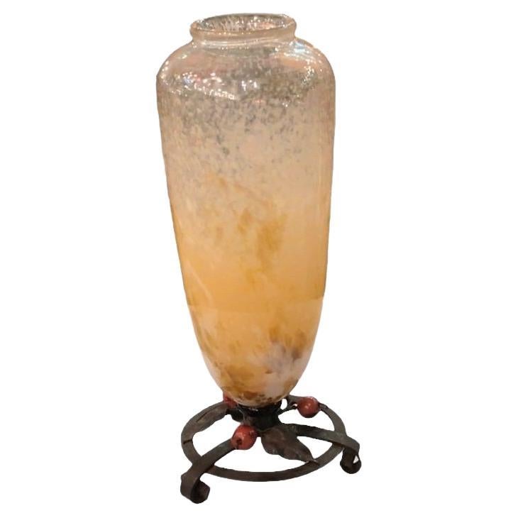 Segno del vaso: Schneider con applicazione, 1923, Francia, (Decorazione in giada), Art Decor in vendita