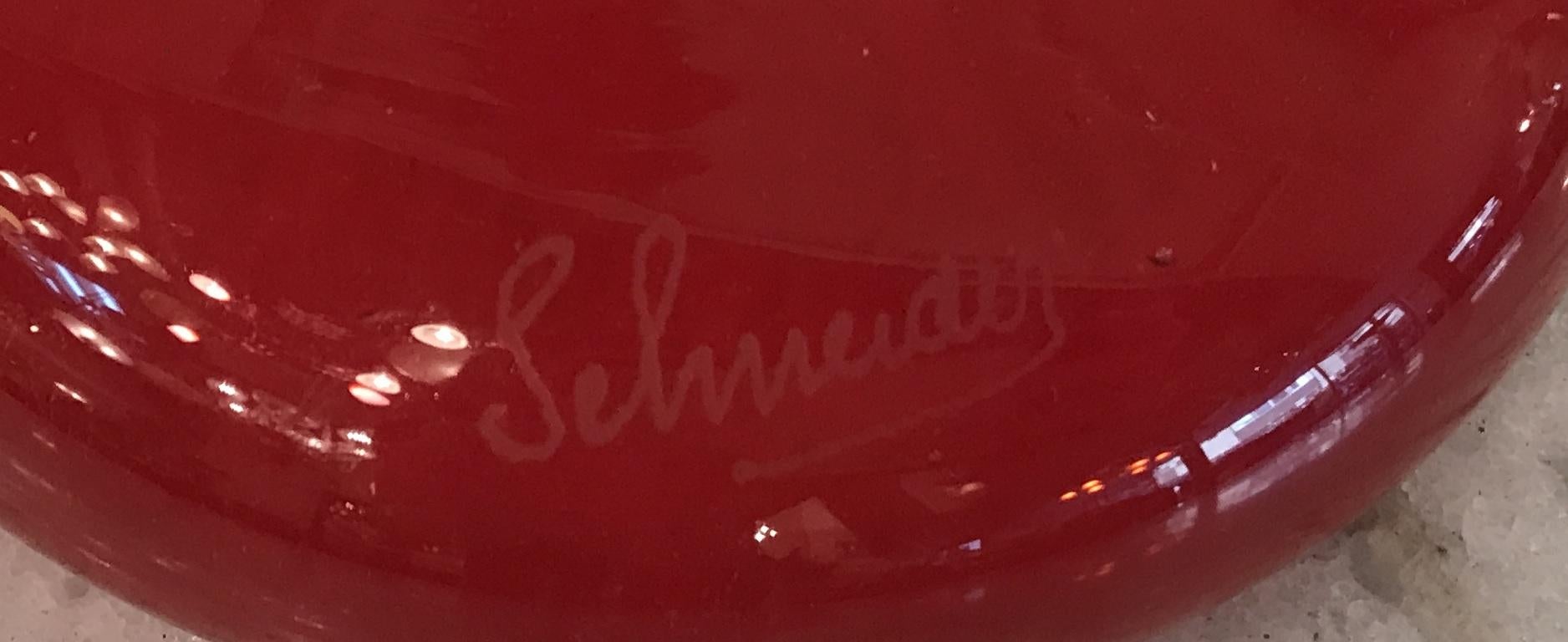 Signature du vase : Schneider avec application, 1924, France, ( Décoration en jade) Bon état - En vente à Ciudad Autónoma Buenos Aires, C
