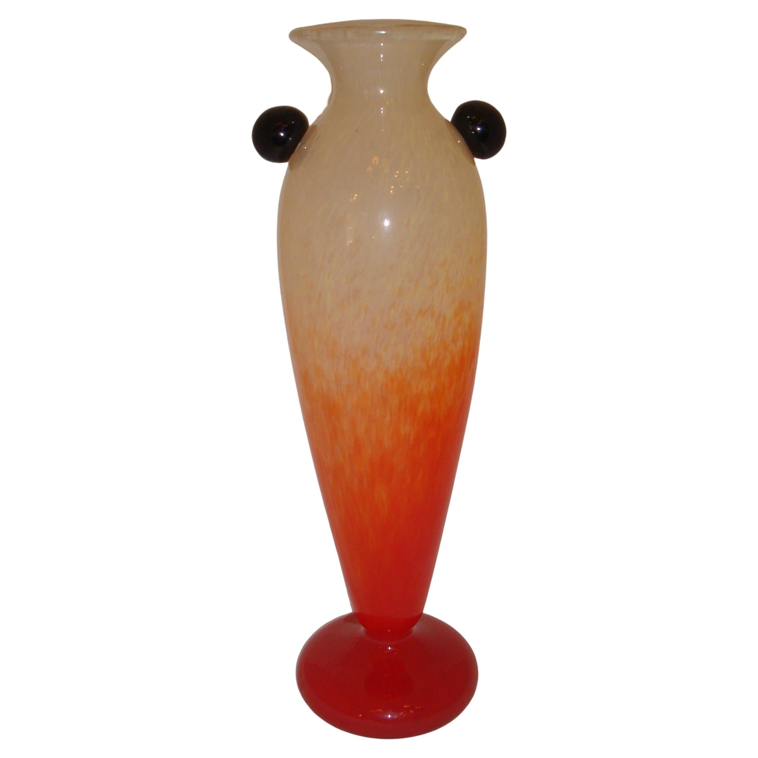 Vase Sign: Schneider with application, 1924, France, ( Jade Decoration ) For Sale