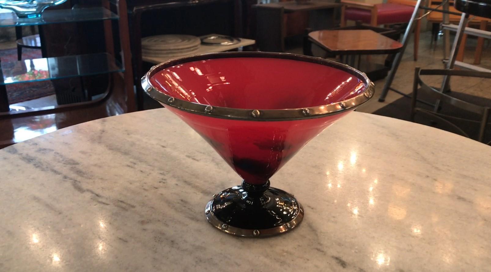 Vaso firmato: Schneider con applicazioni, Francia, 1920, stile: Art Deco in vendita 7