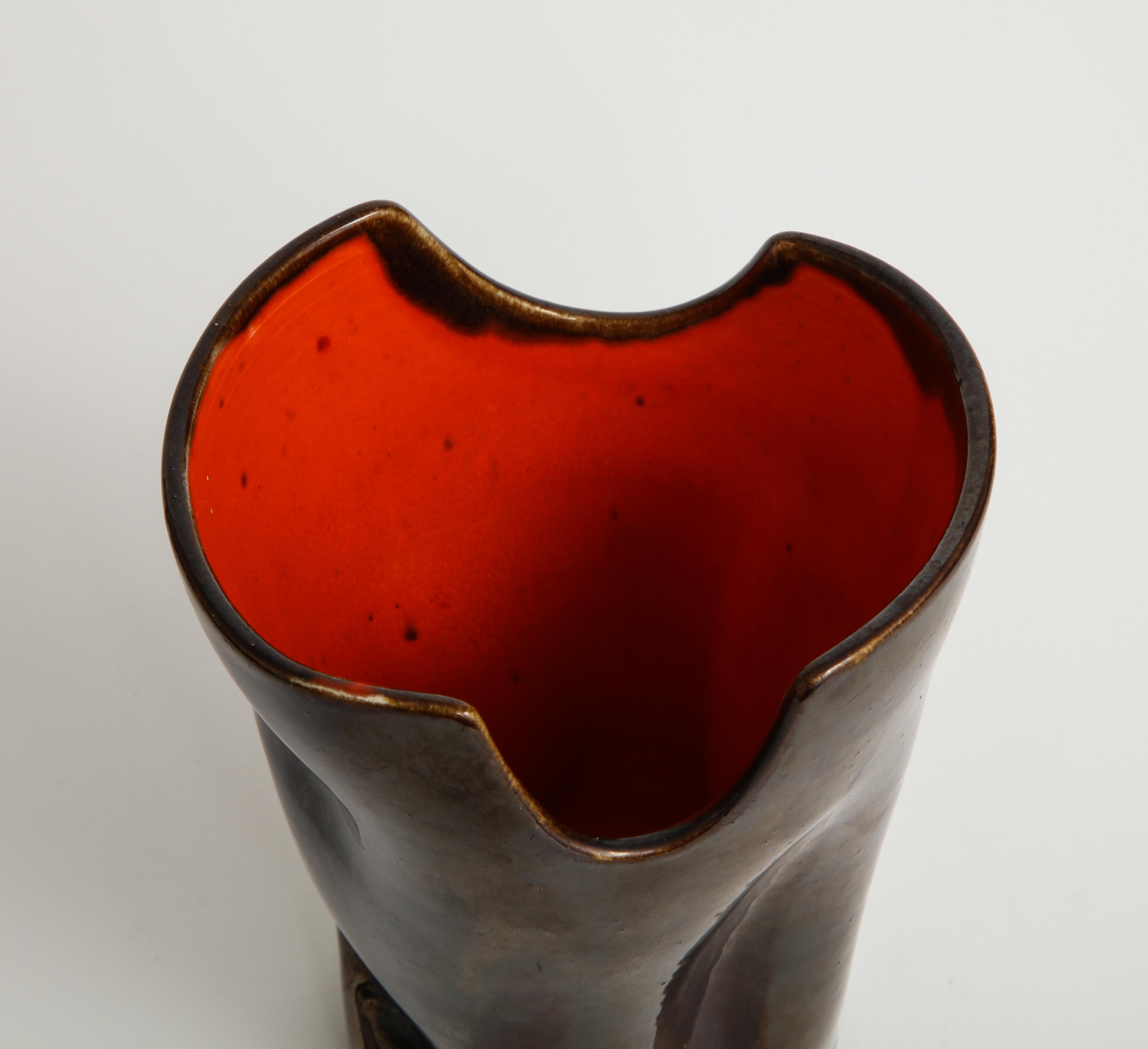 Ceramic Vase Signé E. Covain Vallauris