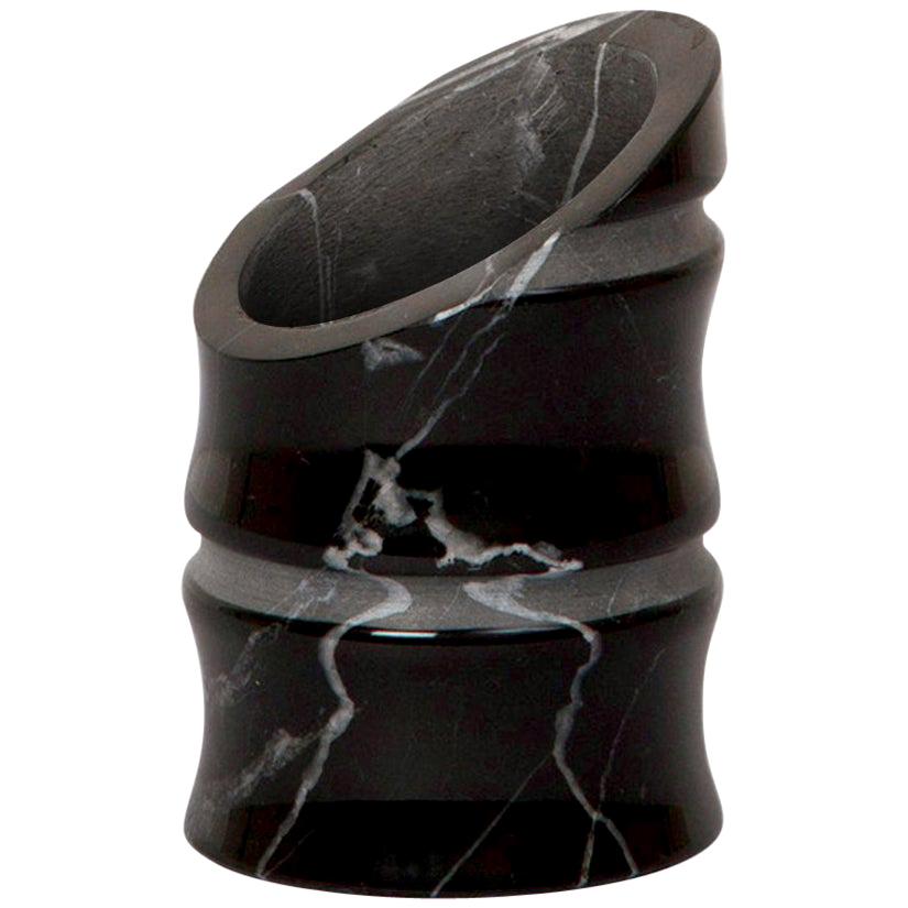 Vase 'Small' aus schwarzem Marquina-Marmor von Michele Chiossi, Italien auf Lager