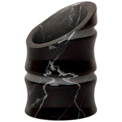Vase ‘Small’ in Black Marquina Marble by Michele Chiossi, Italy in Stock