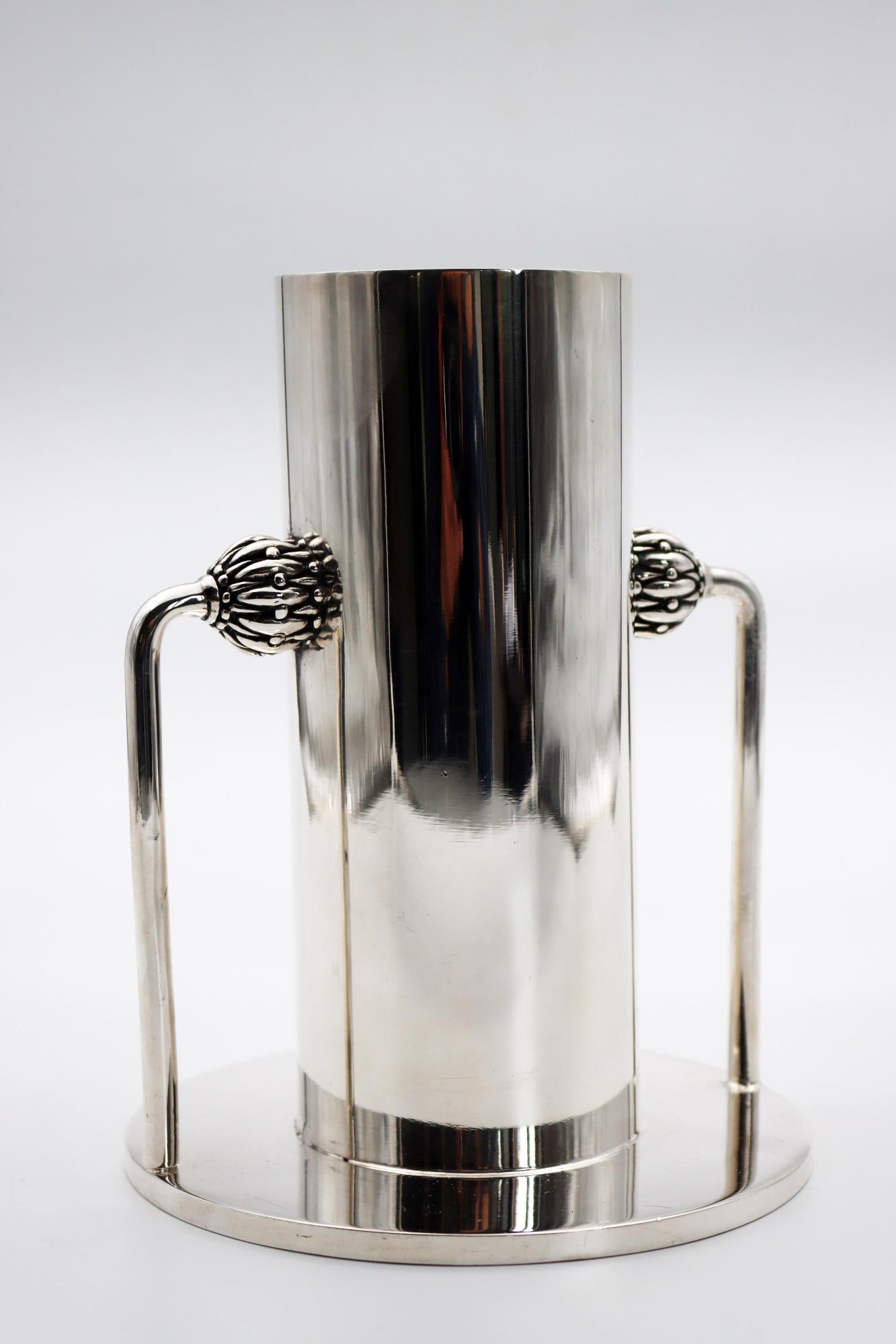 Contemporary Vase Small or Tall Model in Silver Bronze For Sale