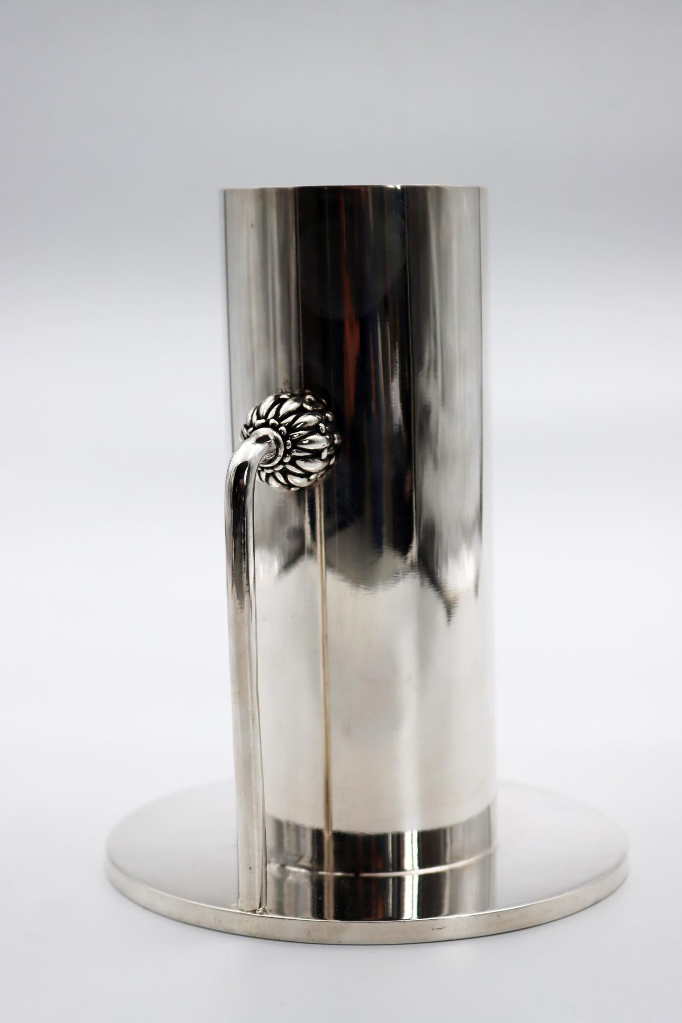 Vase Small or Tall Model in Silver Bronze For Sale 1