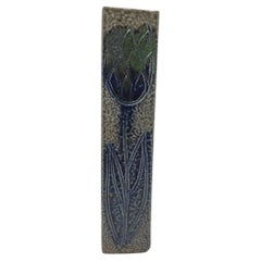 Vase soliflore de Jean Claude Monange en grès  décor fleur Francais 1970 Vintage