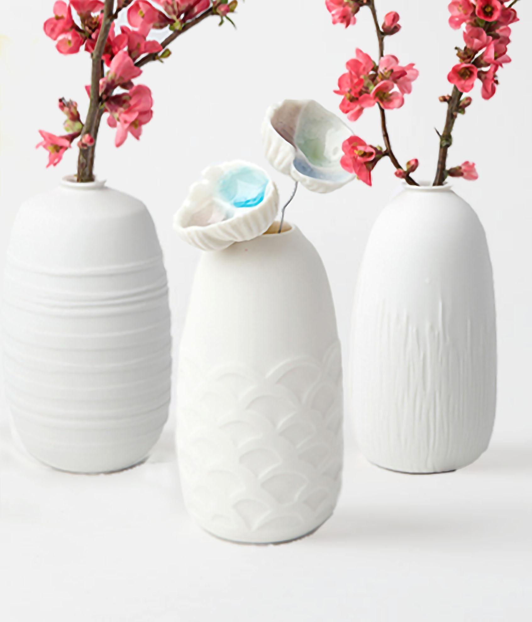 Hand-Crafted Vase Soliflore Ligne, Set For Sale