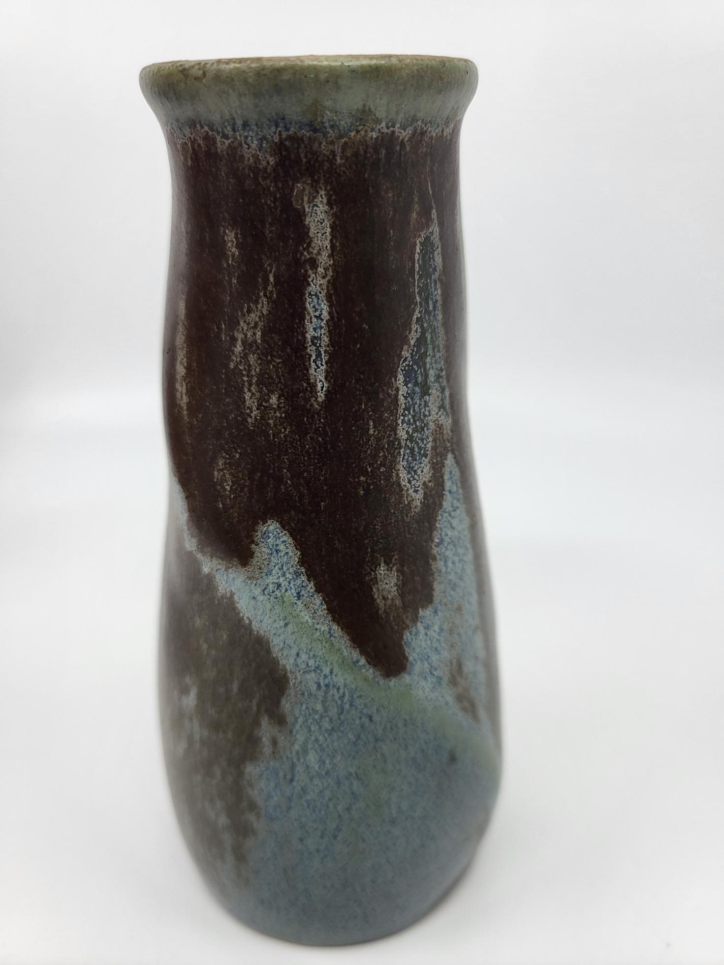 Francese Vaso Soliflores firmato Denbac en céramique Grès Francais Art Déco 1920 in vendita