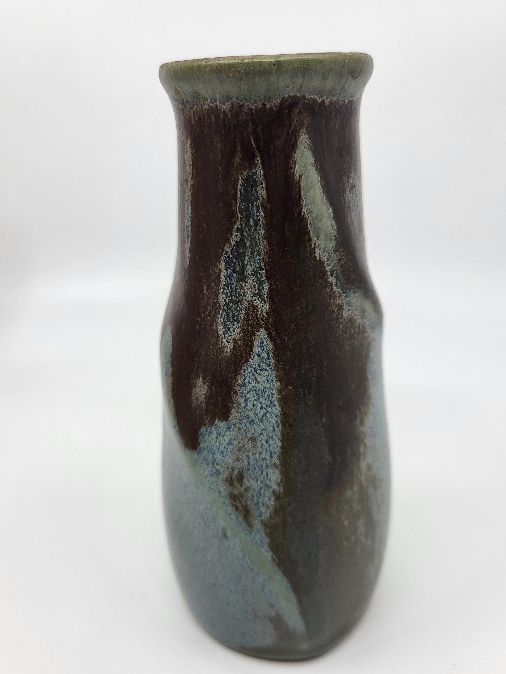 Vaso Soliflores firmato Denbac en céramique Grès Francais Art Déco 1920 In condizioni ottime in vendita a London, England