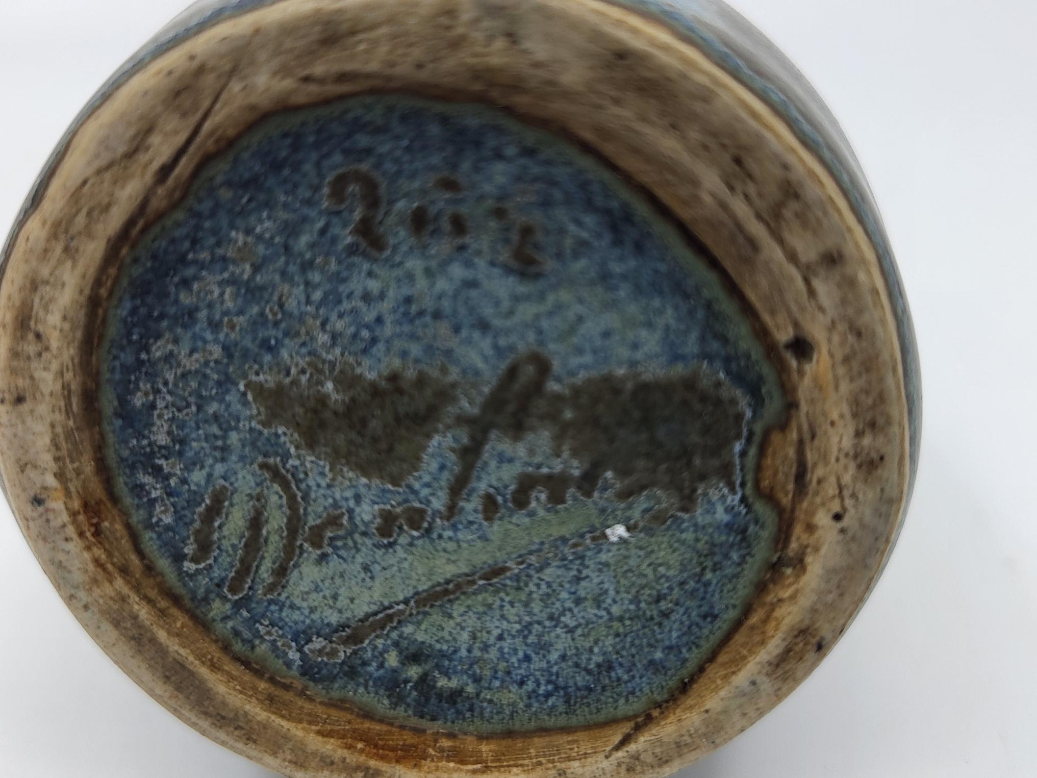 Vaso Soliflores firmato Denbac en céramique Grès Francais Art Déco 1920 in vendita 3