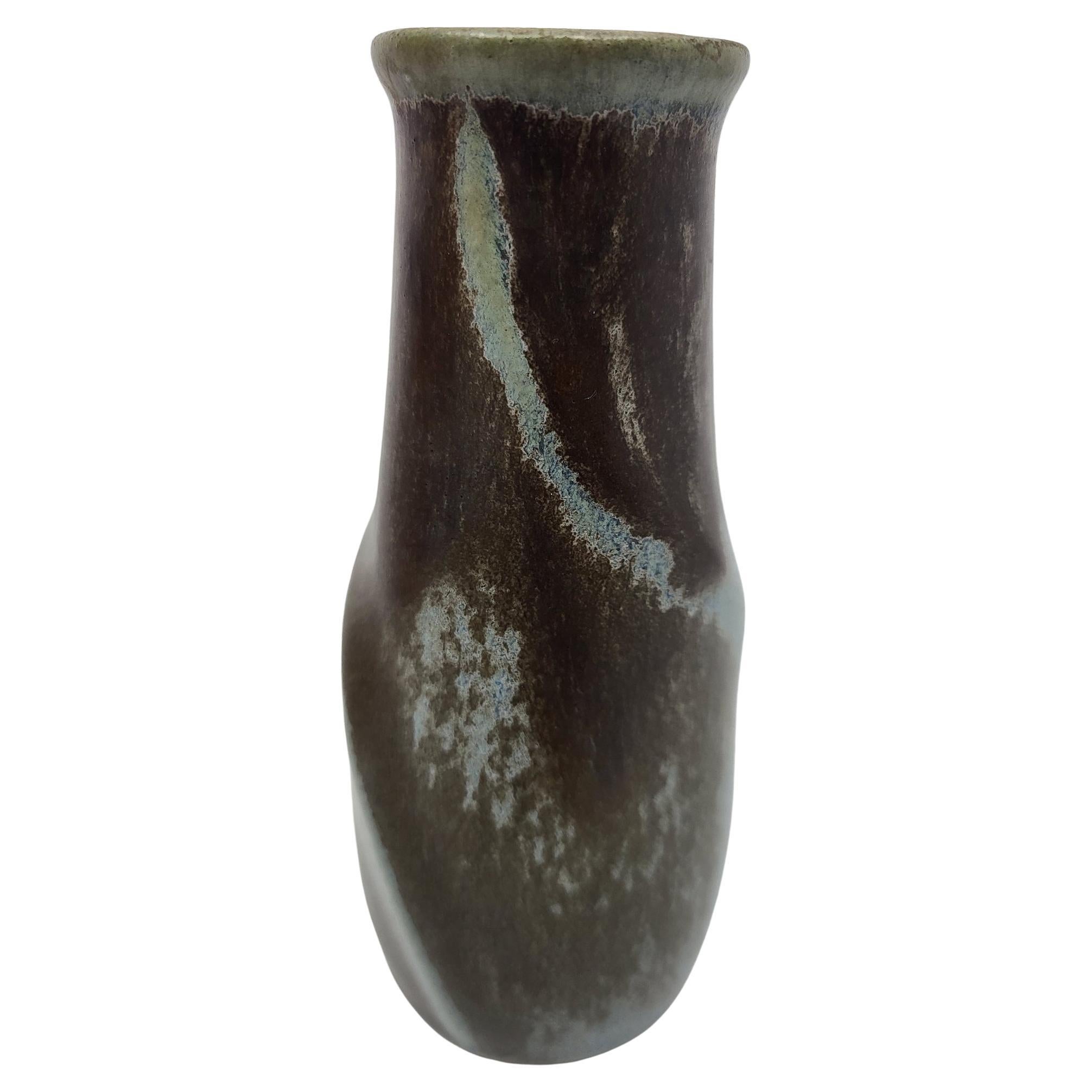 Vaso Soliflores firmato Denbac en céramique Grès Francais Art Déco 1920