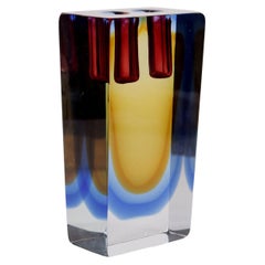 Vase Submerged Glass, Czechoslovakia, 1960s