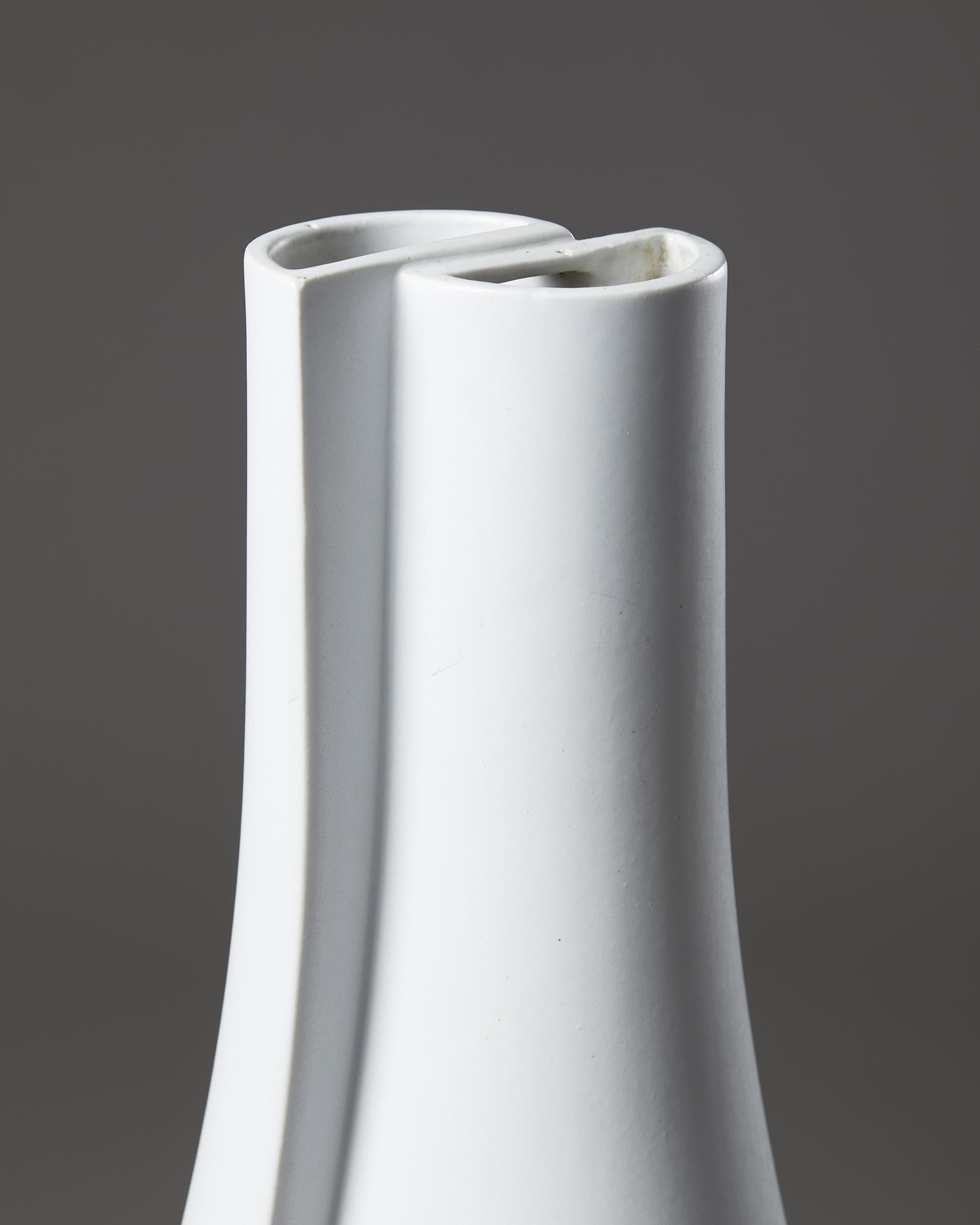 Stoneware Vase “Surrea” by Wilhelm Kåge for Gustavsberg, Sweden, 1940’s For Sale