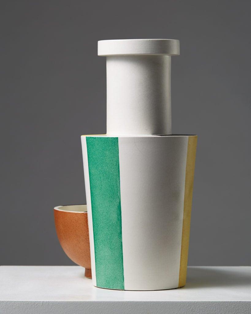 Vase 'Surrea' by Wilhelm Kåge for Gustavsberg, Stoneware, Sweden, circa 1940 For Sale 6