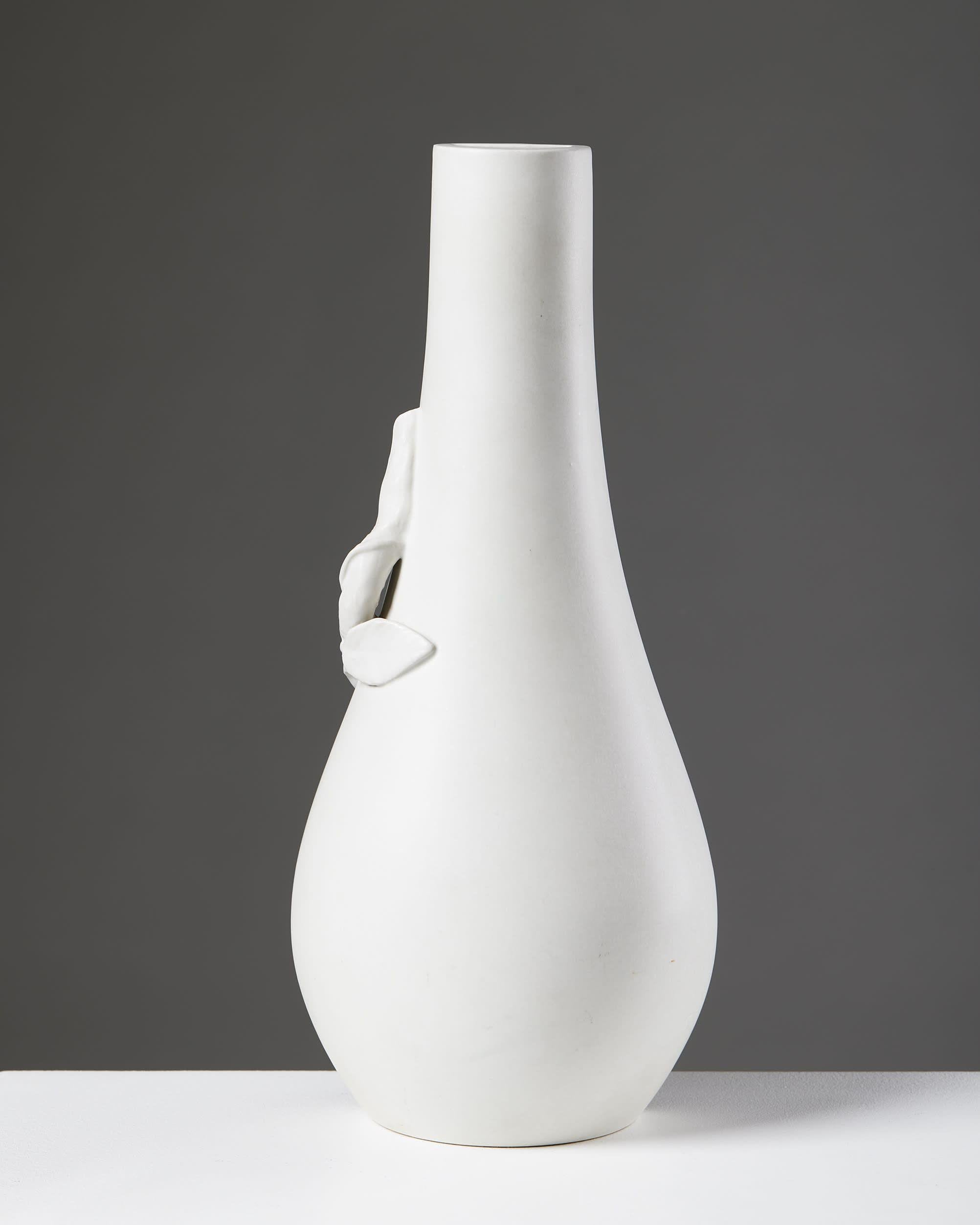 Stoneware Vase ‘Surrea’ designed by Wilhelm Kåge for Gustavsberg Sweden, 1930s For Sale