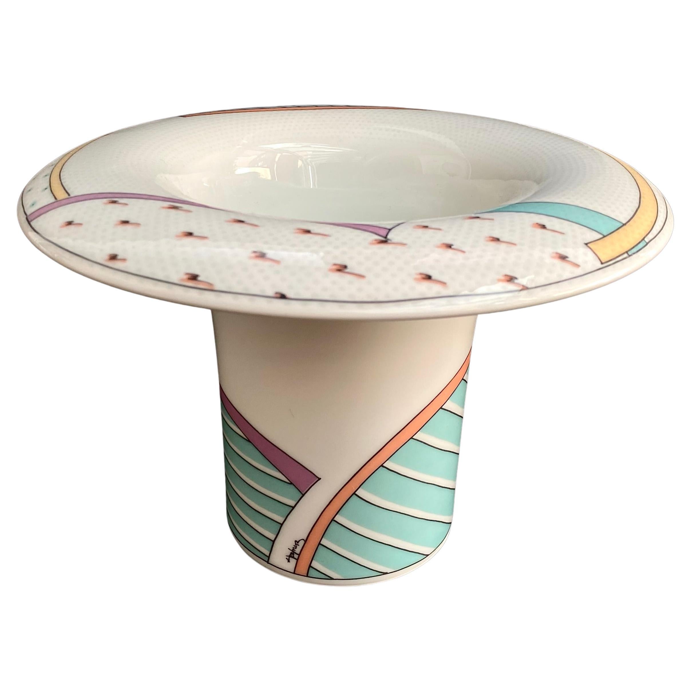 Jarrón Tapio Wirkkala y Dorothy Hafner para Rosenthal Studio, Serie Nueva Ola años 80 en venta