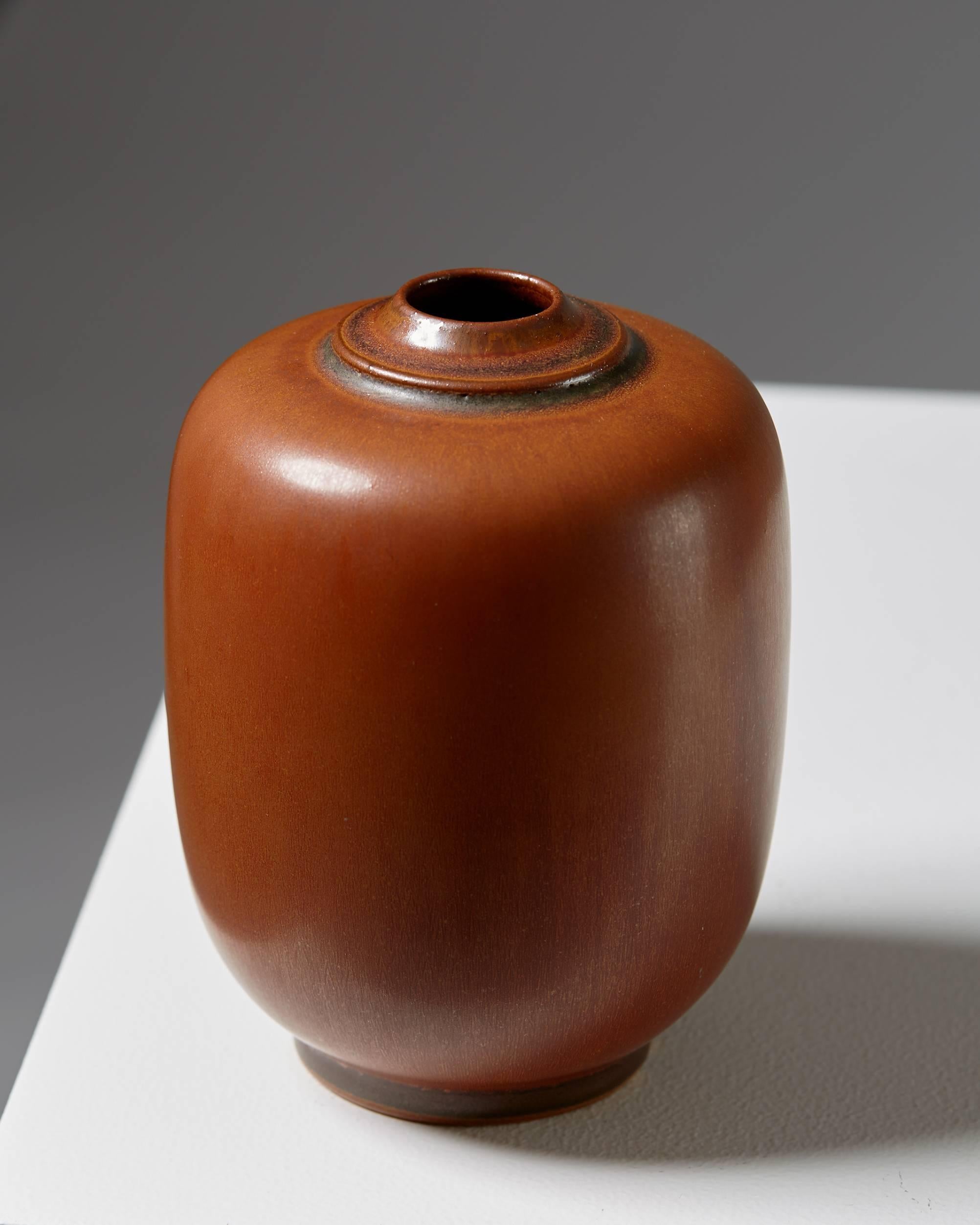 Scandinavian Modern Vase ‘Tobo’ Designed by Erich and Ingrid Triller, Sweden, 1950s
