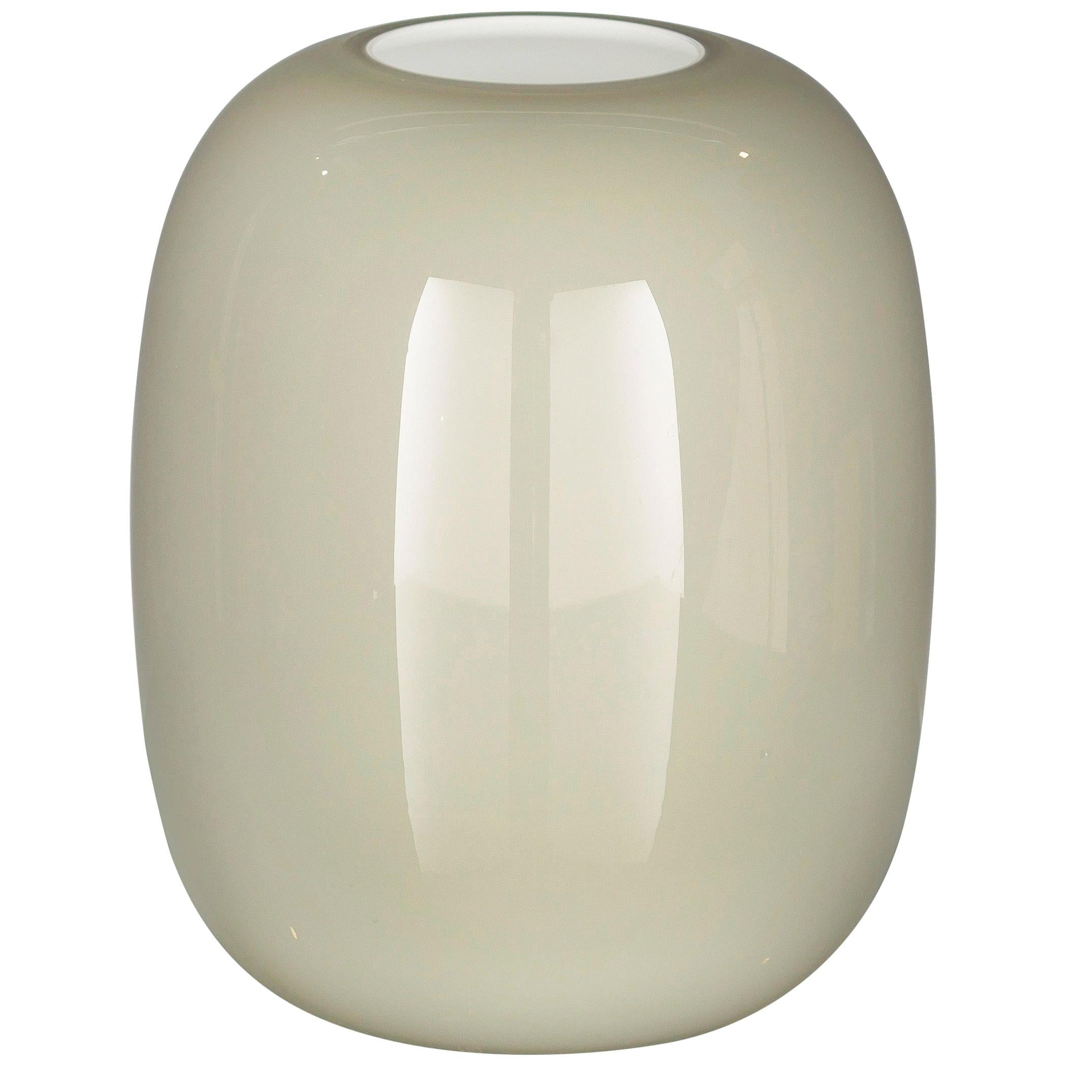 Vase Trieste, Cased Muranese Glass, Gray Color, Italy