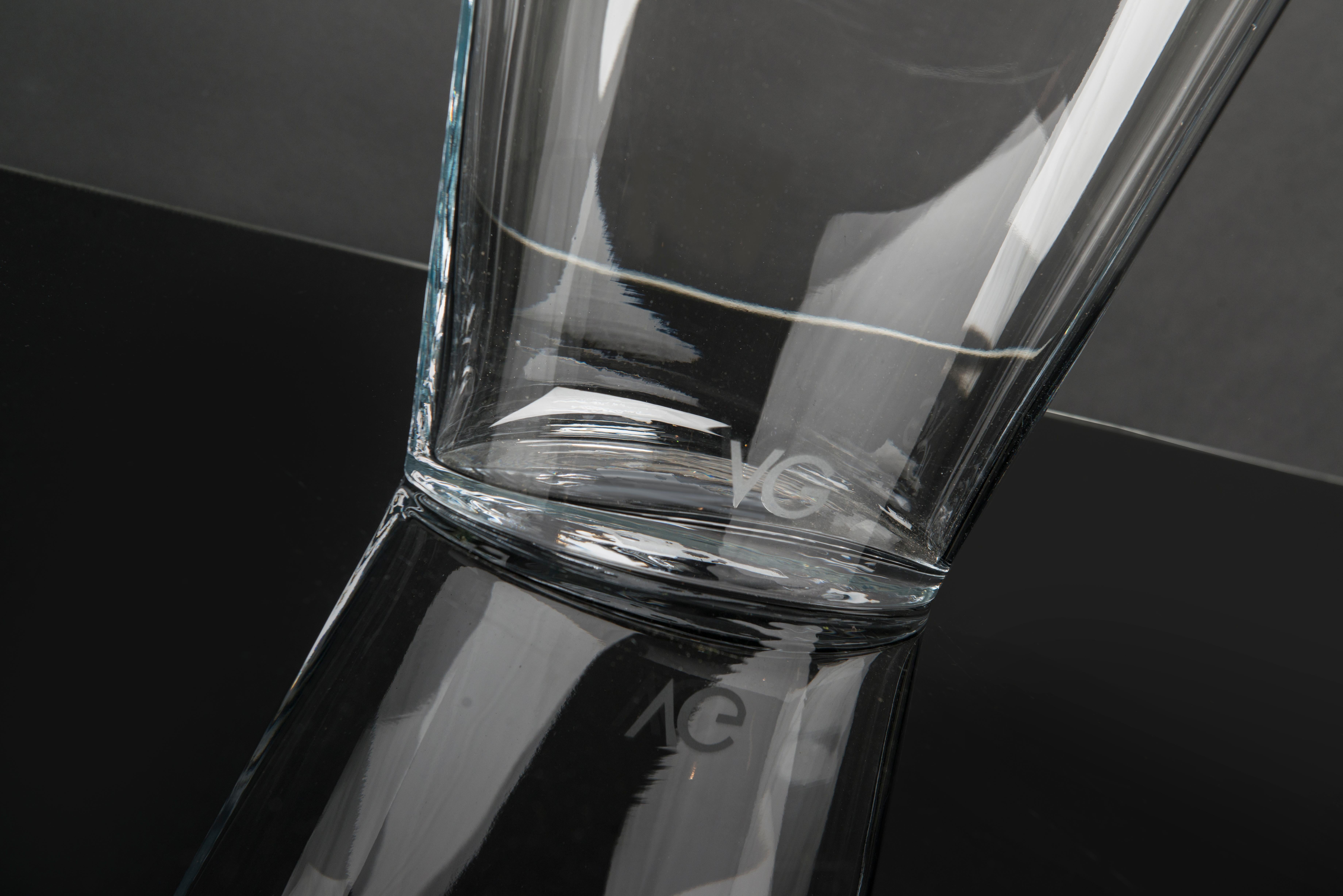 Modern Vase Trop Clear, in Glass, Italy For Sale