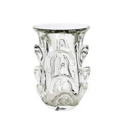 Vaso in cristallo di metà secolo Val Saint Lambert - Belgio, 1950