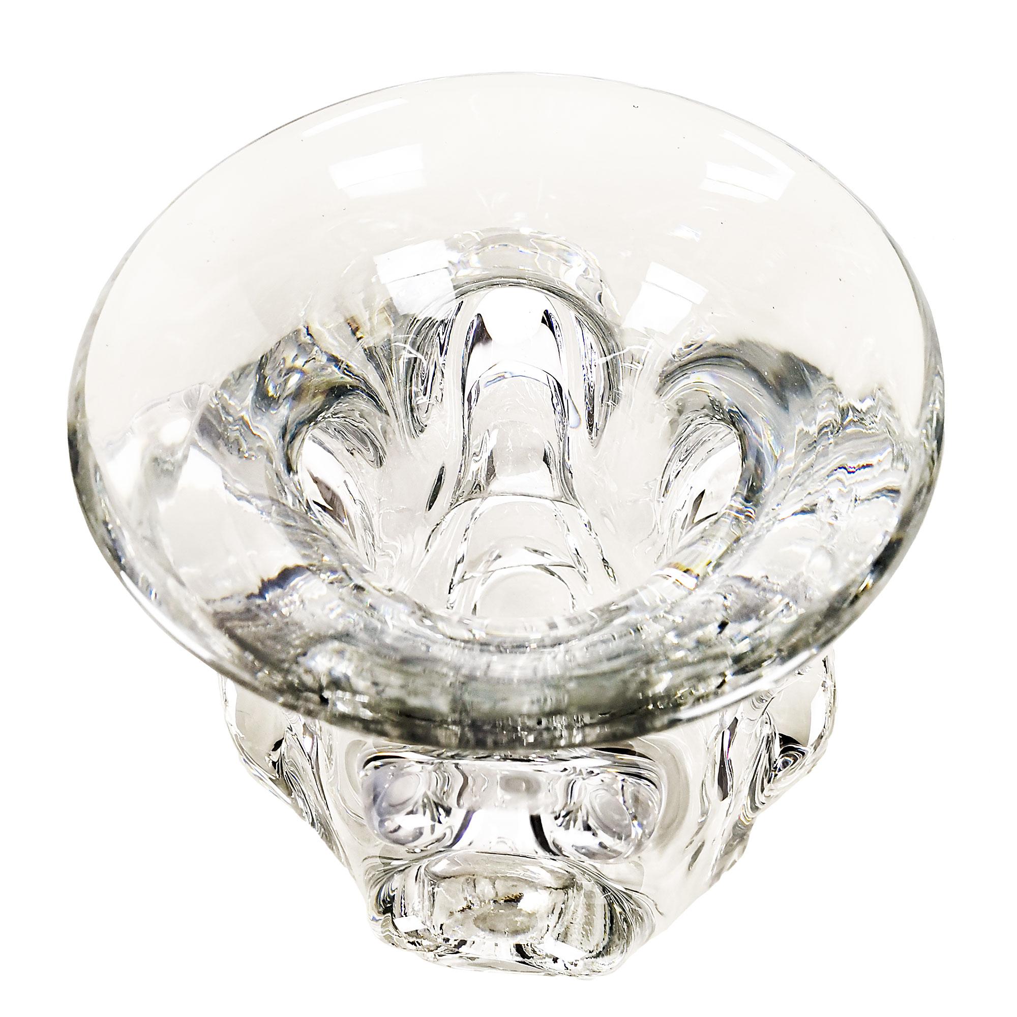 Belgian Mid-Century Modern Crystal Vase Val Saint Lambert - Belgium, 1950 For Sale
