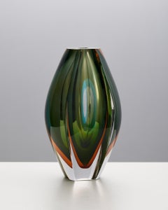 Vase 'Ventana' designed by Mona Morales-Schildt for Kosta, Sweden, 1950s, Green
