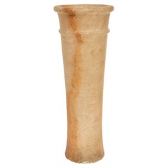 Antique Vase Vessel Alabaster Tapering High Egyptian