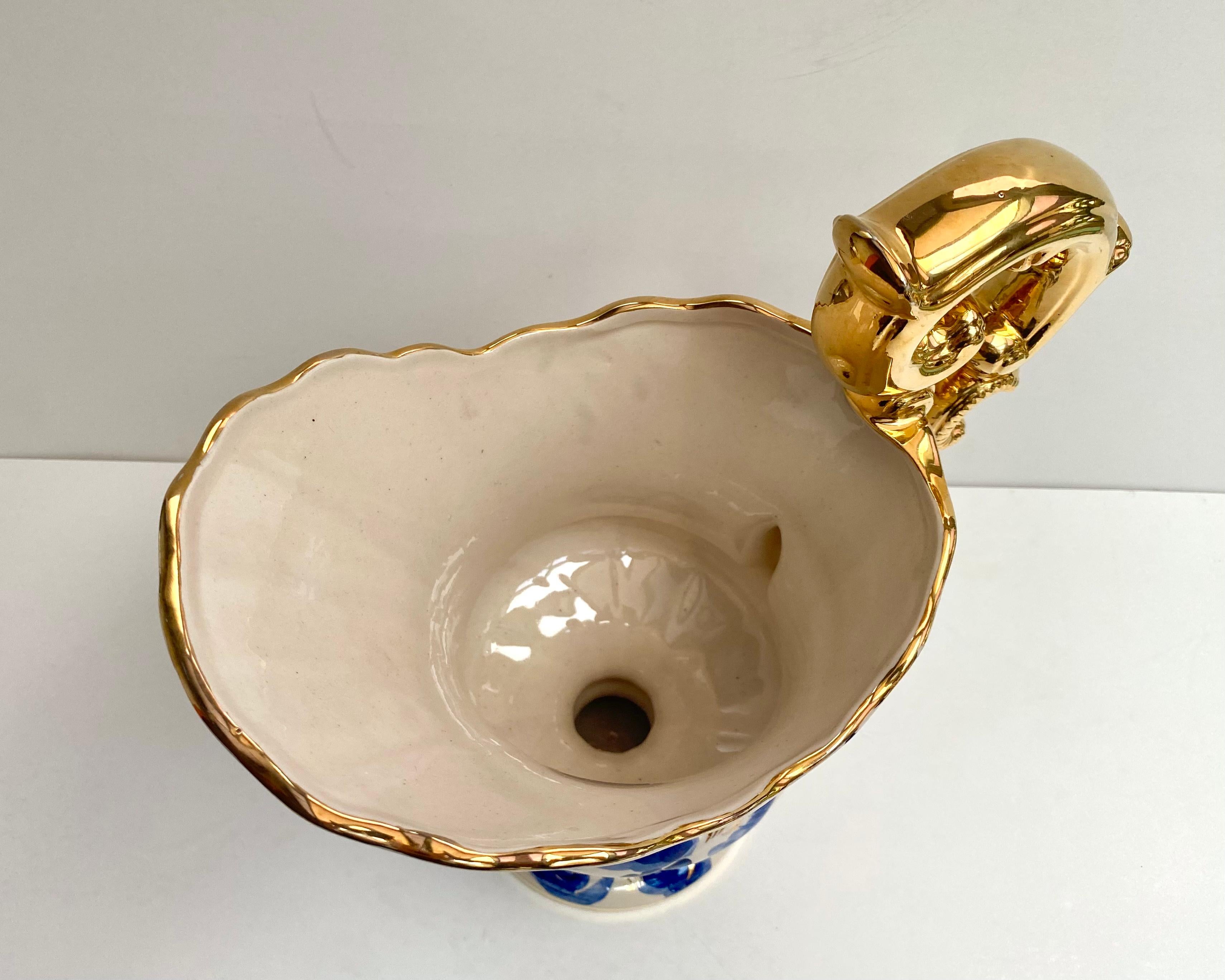 Allemand Vase vintage Hubert Bequet en céramique Allemagne en vente