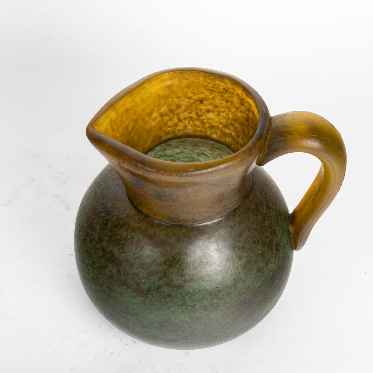 Vase, Wasserkrug, Glaspaste, Jugendstil, CIRCA 1900. (Französisch) im Angebot