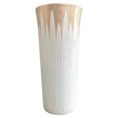 Vase White Op Art Porcelain Vintage, Hutschenreuther, Germany, 70s