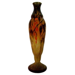 Vase With applications, Sign: Daum Nancy France, Style:  Art Nouveau, 1910