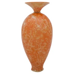 Vase with Apricot Crystalline Glaze Isak Isaksson Contemporary Sweden Ceramic