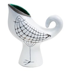 Vase avec décor d'oiseaux:: Roger Capron:: Capron Vallauris:: 'France'