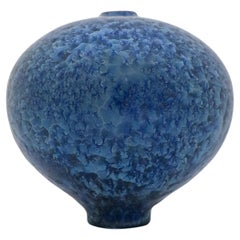 Vase with Blue Space Crystalline Glaze Isak Isaksson Contemporary Sweden Ceramic