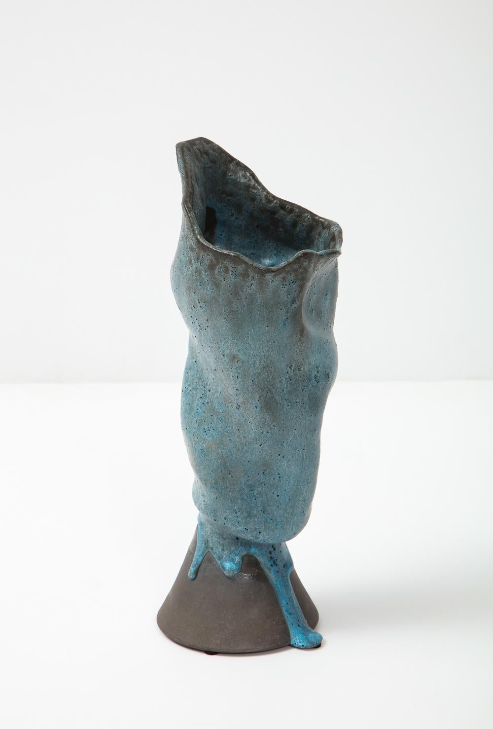 Modern Vase with Cone Foot by David Haskell