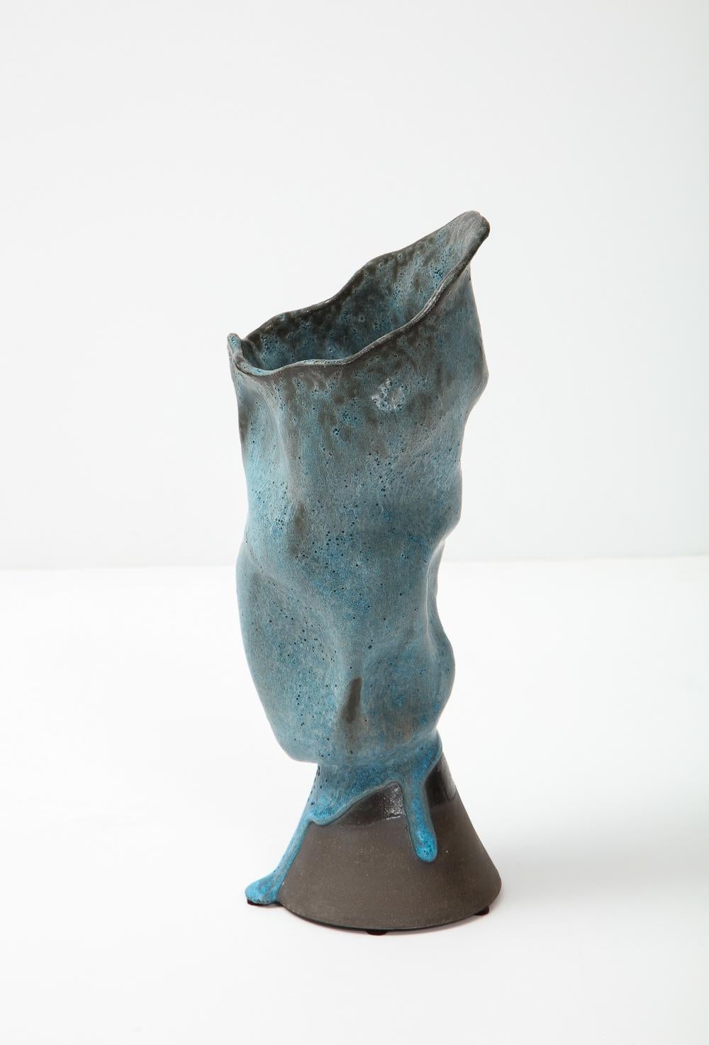 Glazed Vase with Cone Foot by David Haskell