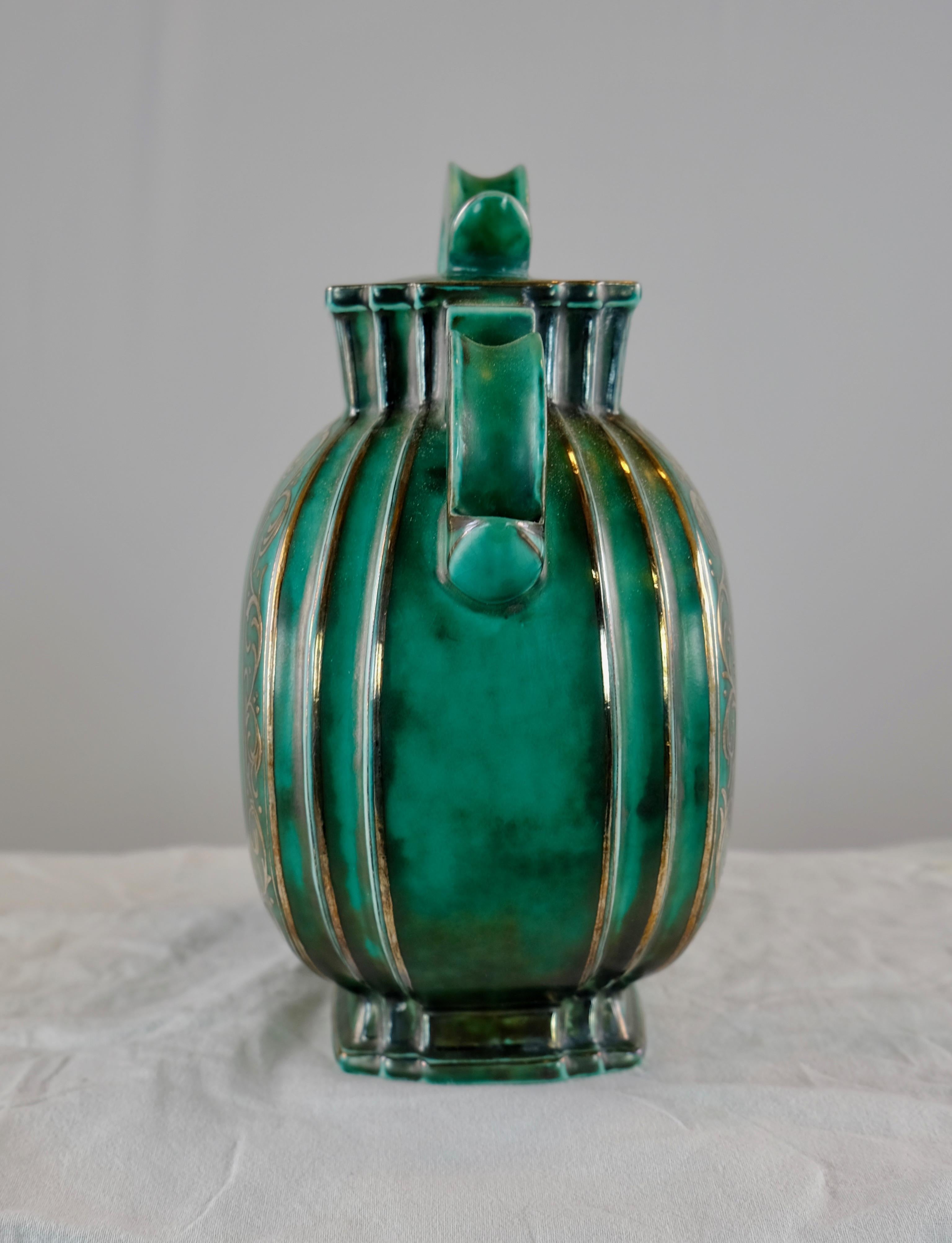 Swedish Vase with Cover, Argenta, Signed Gustavsberg and Dated 1932